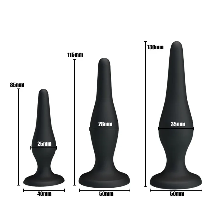 Soft Mini Anal Plug Set 3pcs Prostate Massage — hình 7