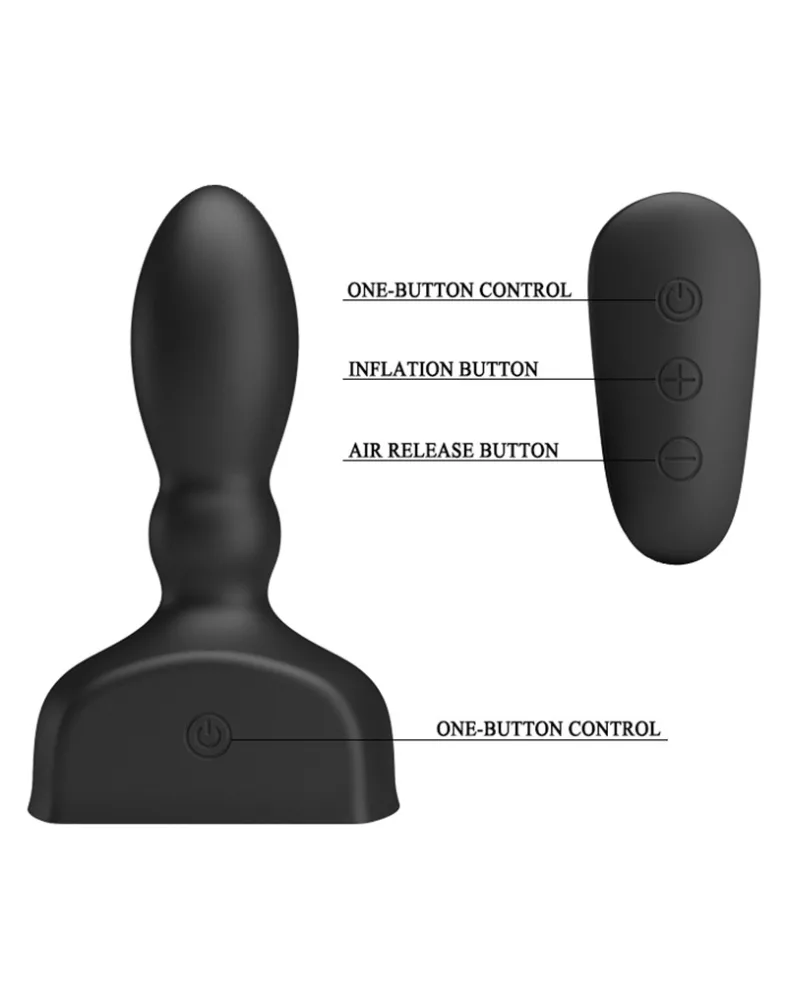 Rettylove Wireless Remote Anal Vibrating Inflatable Plug — hình 7