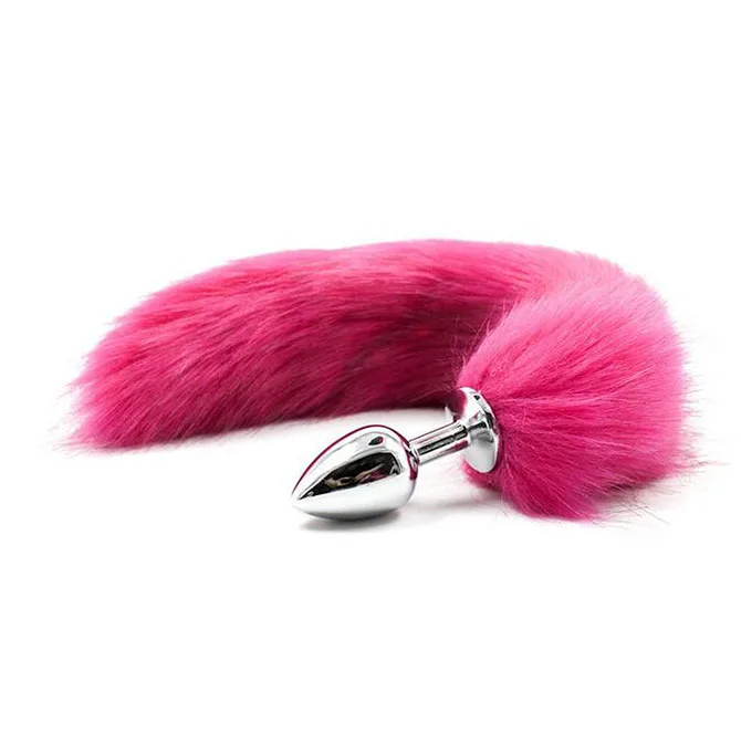 Stainless Steel Fox Tail Anal Plug Reusable Massage — hình 3