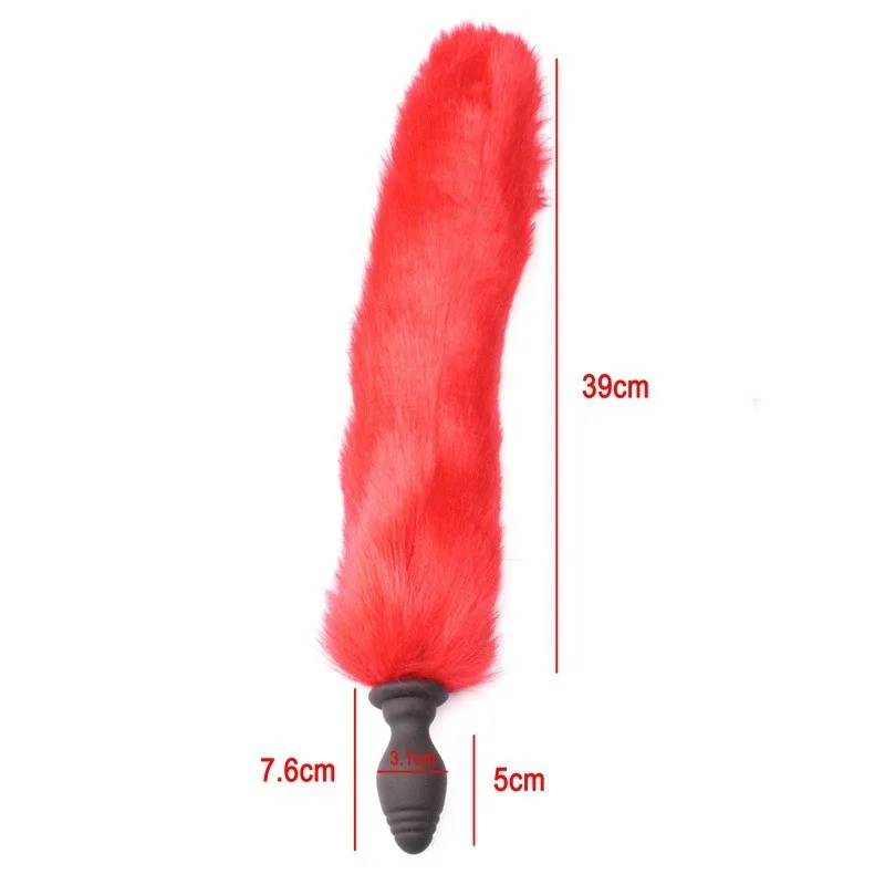 Fox Tail Butt Plug with Remote Vibration Silicone — hình 3