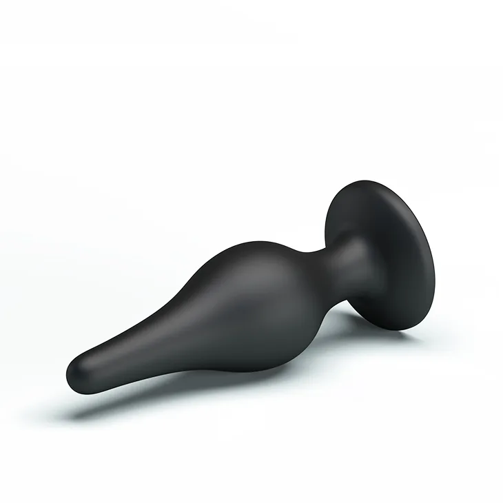 Soft Silicone Anal Stimulator 14cm G-spot Massage Black — hình 2