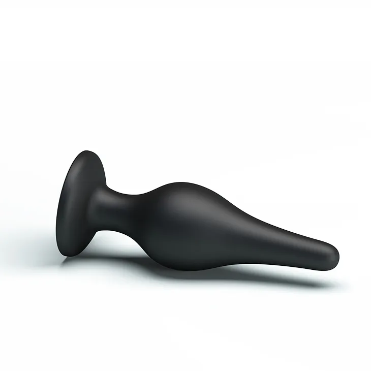 Soft Silicone Anal Stimulator 14cm G-spot Massage Black — hình 3