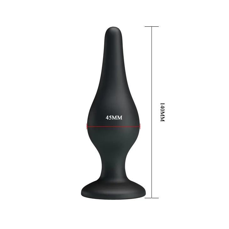 Soft Silicone Anal Stimulator 14cm G-spot Massage Black — hình 5