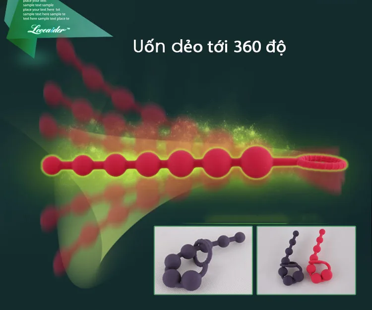 Loveaider Silicone Anal Beads Prostate Massage Male — hình 4