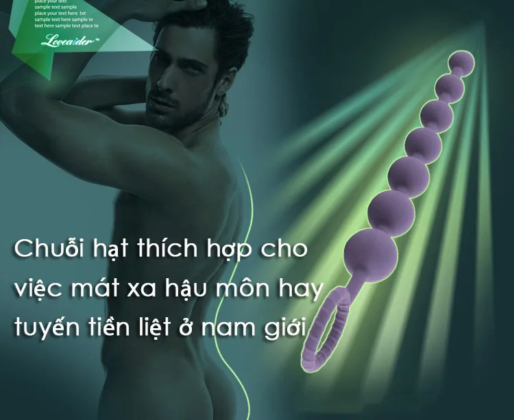 Loveaider Silicone Anal Beads Prostate Massage Male — hình 5