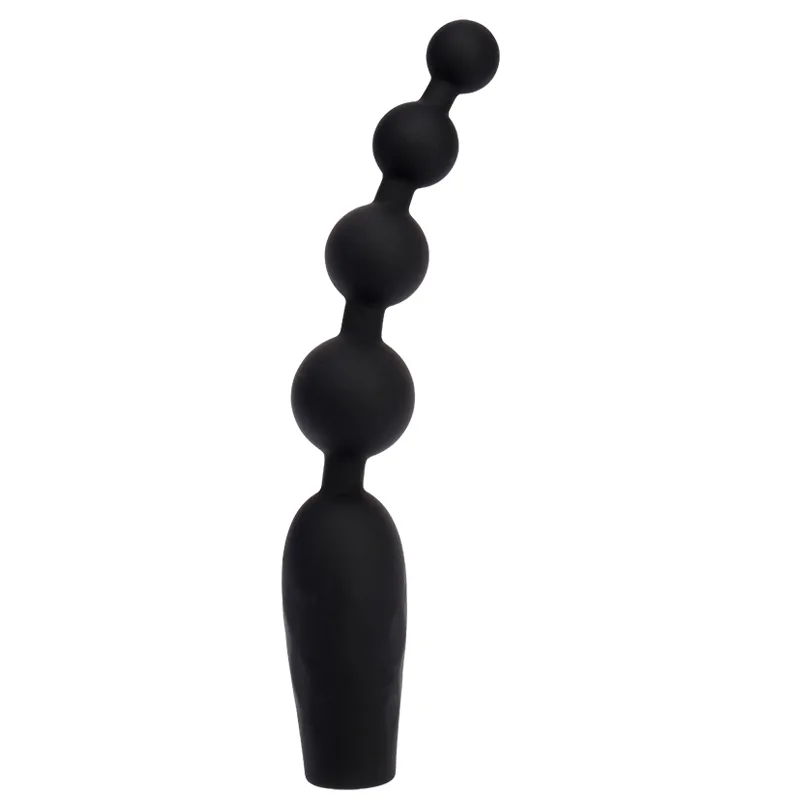 Black Mont Rechargeable Anal Beads Silicone Vibrator — Easy to Use & Maintain