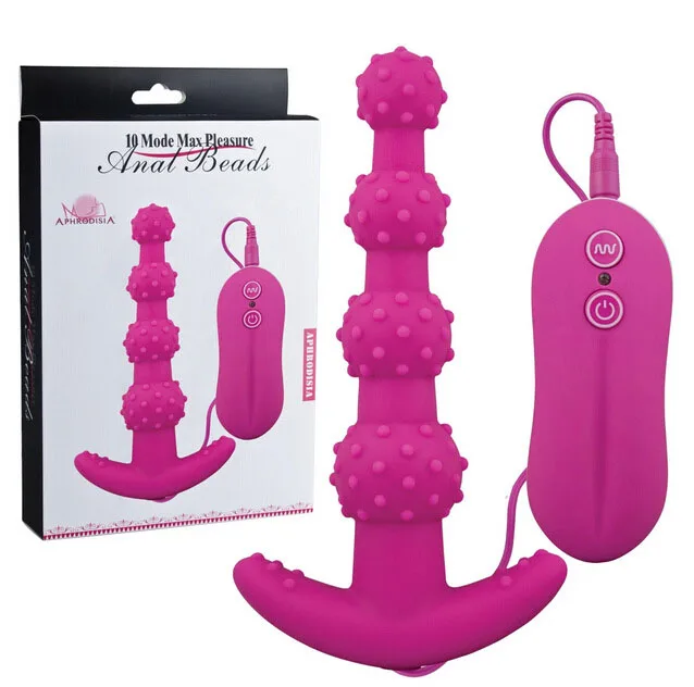 Silicone ABS Beaded Anal Massager Vibrator for Couples — Powerful Vibration Modes for Intense Stimulation