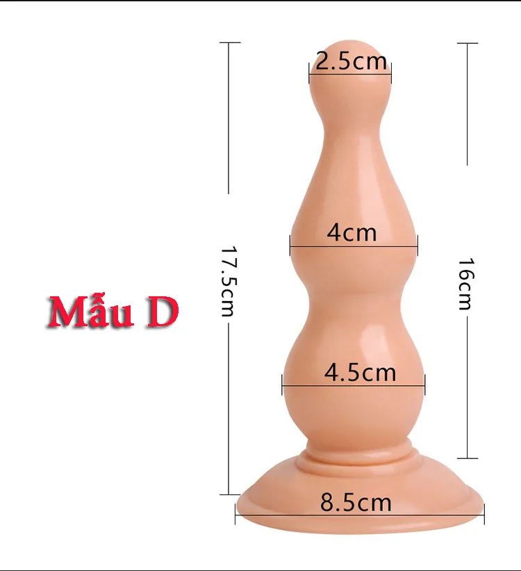 Super Soft Large Floor Mounted Anal Plug Silicone HM28 — hình 7