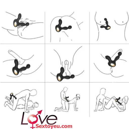 CAKO Remote Controlled 3-Point Rotating Anal Stimulator — Premium Silicone Material and Waterproof Design