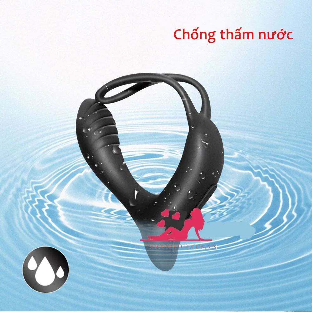 Prostate Massage Ring Warming Remote Control Silicone Toy — hình 5