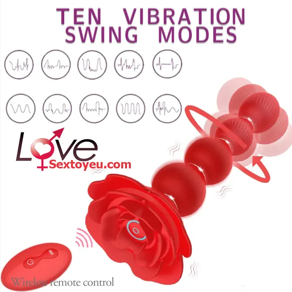 Unique Anal Rose Vibrator Prostate Massage Powerful — hình 2