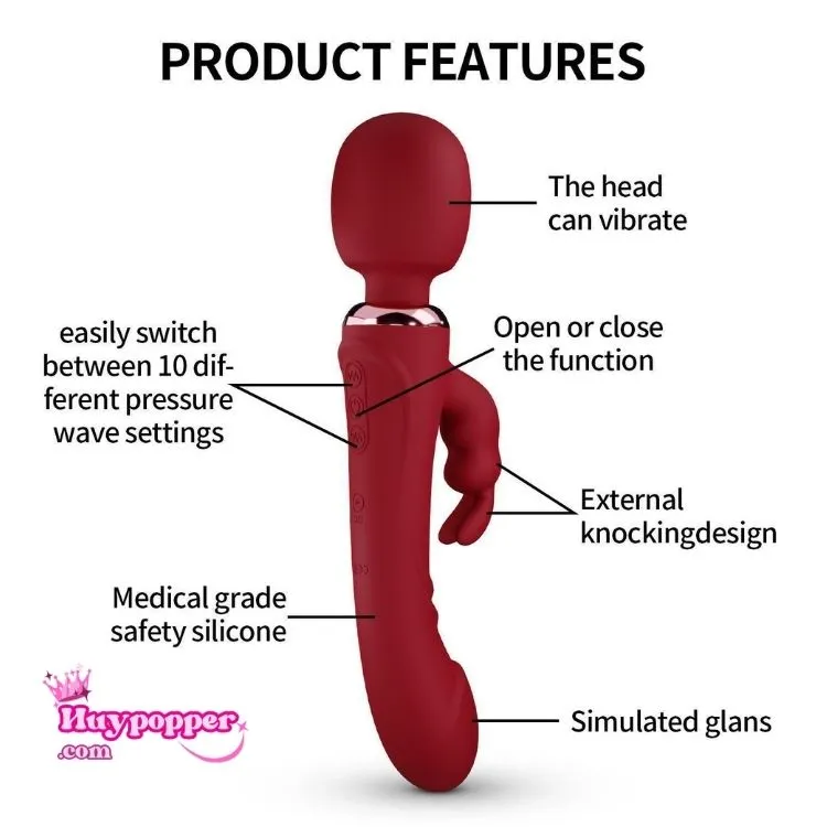 Flora Love Wand Dual Head Rabbit Clitoral G-Spot Stimulator — Detailed Specifications