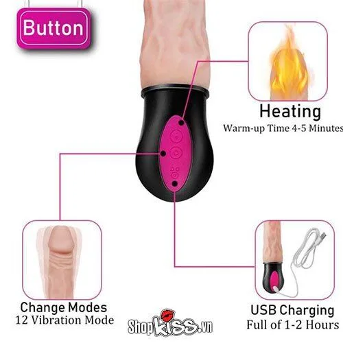 Heated Vibrating Realistic Dildo Female Pleasure Toy — Simple to Use, Exceptional in Performance