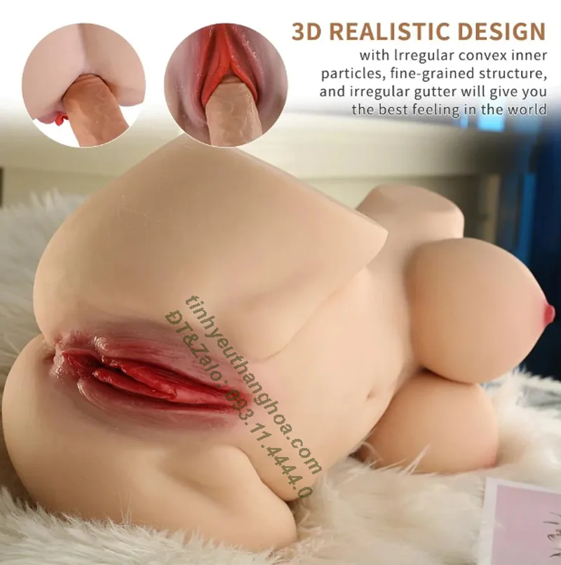Huanse Large Silicon Half-Body Realistic Sex Doll — hình 4