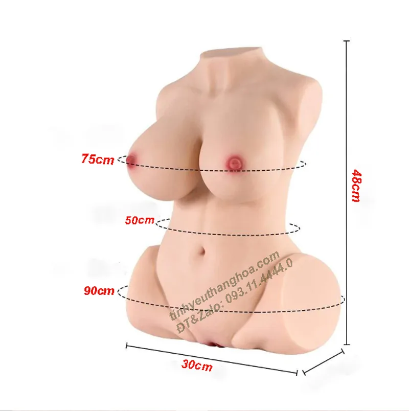 Huanse Large Silicon Half-Body Realistic Sex Doll — hình 8