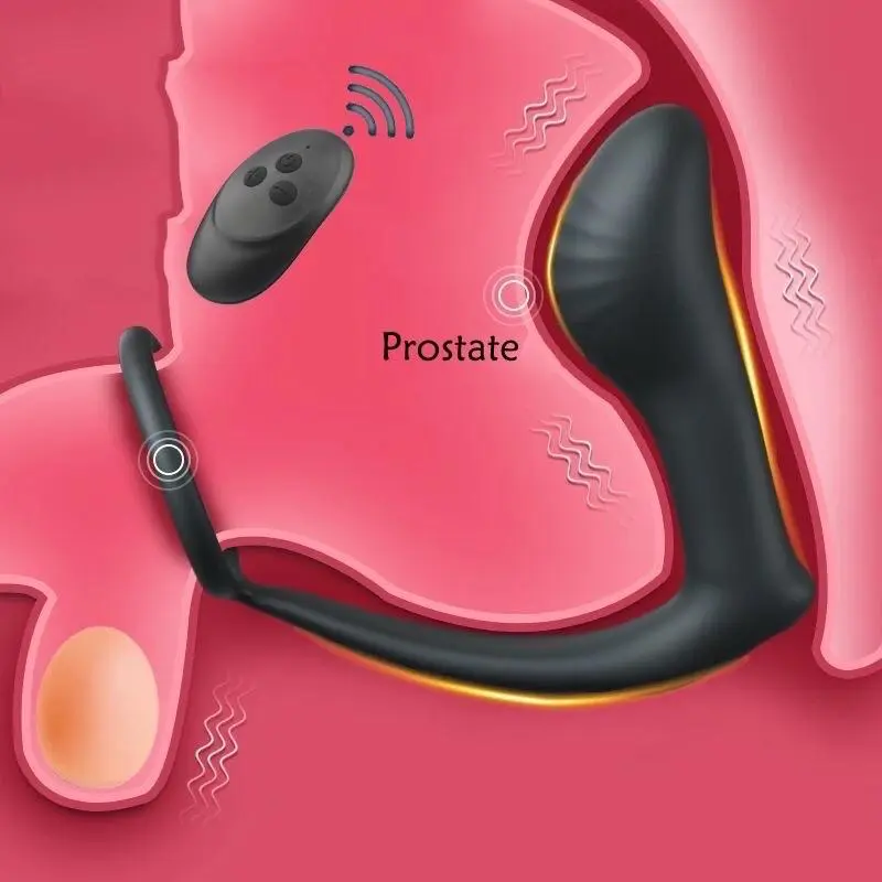 Anal Stimulator Ring 10 Mode Cock Ring Male Pleasure Toy — hình 10