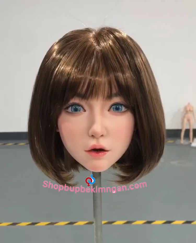 Silicone Doll Head Hair Implant Automatic Sucking Mouth