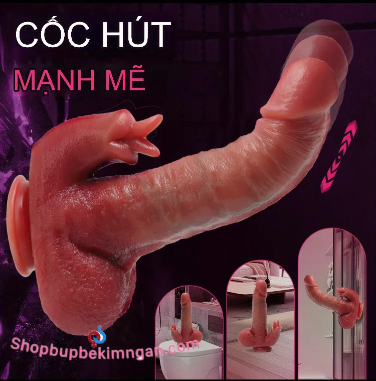 Remote Silicone Realistic Dildo 22.5cm 9 Modes Warm — hình 6