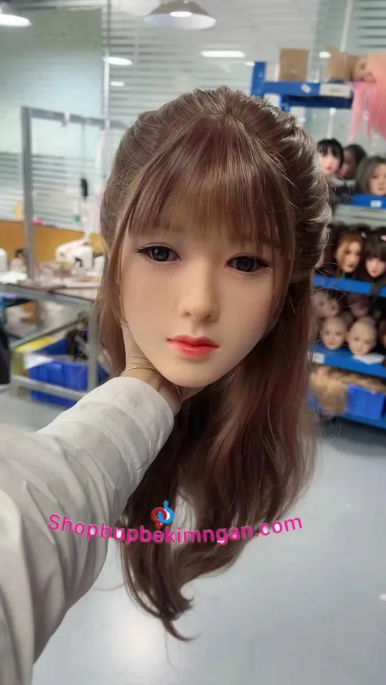 Aoyara Silicone Doll Head Realistic Hair Eyebrows Eyelashes — hình 2