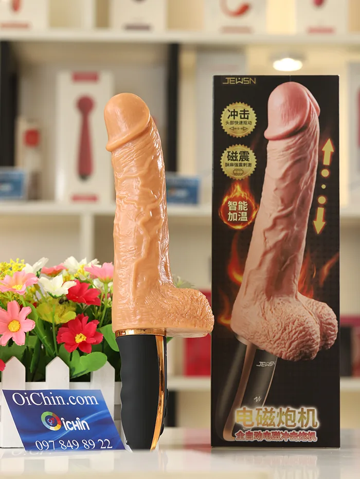 JEUSN Handheld Heat Thrust Silicone Powerful Sex Toy — Realistic Design for Authentic Sensation