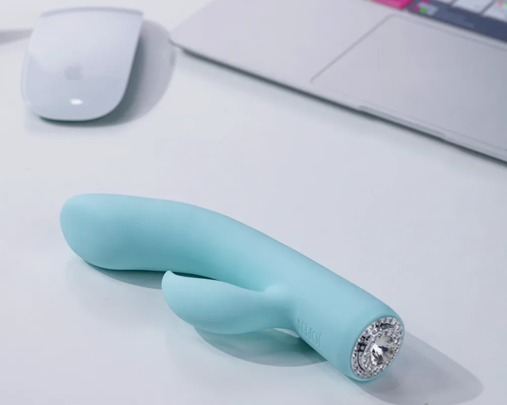 Jopen Pavé Marilyn Dual Stimulator Silicone Female Massager — A simple press gently activates the perfect vibration