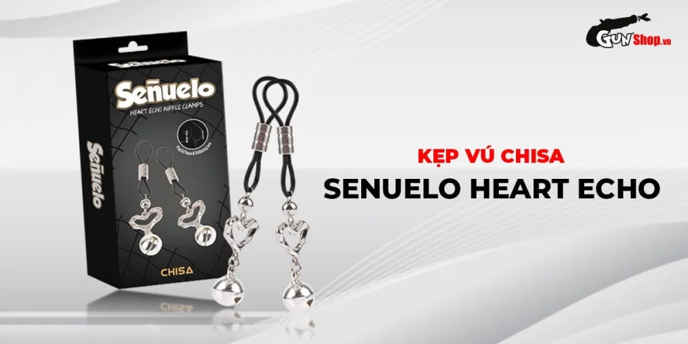 Chisa Heart Echo Nipple Clamps BDSM Intense Stim — Specifications and Care