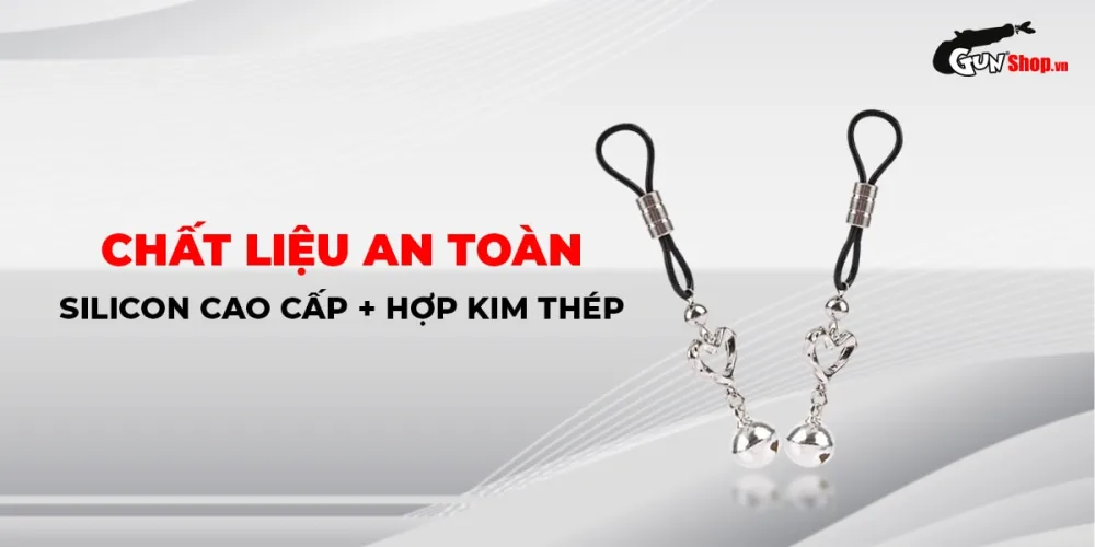 Chisa Heart Echo Nipple Clamps BDSM Intense Stim — hình 2