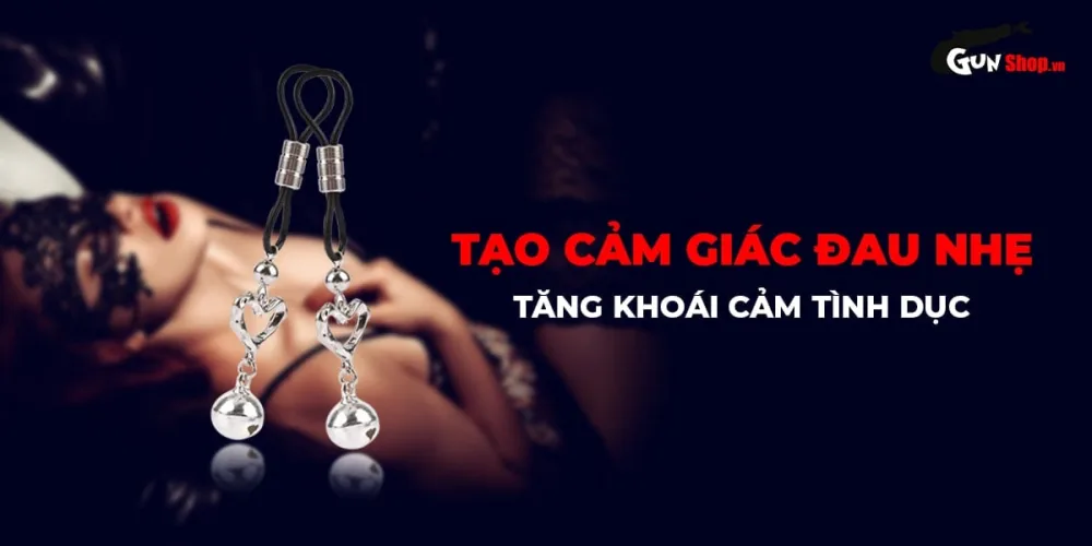 Chisa Heart Echo Nipple Clamps BDSM Intense Stim — hình 3