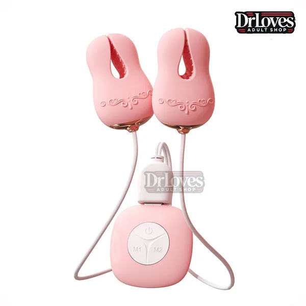 Silicone Nipple Clamp 10 Mode Vibrator Waterproof Erotic — hình 2