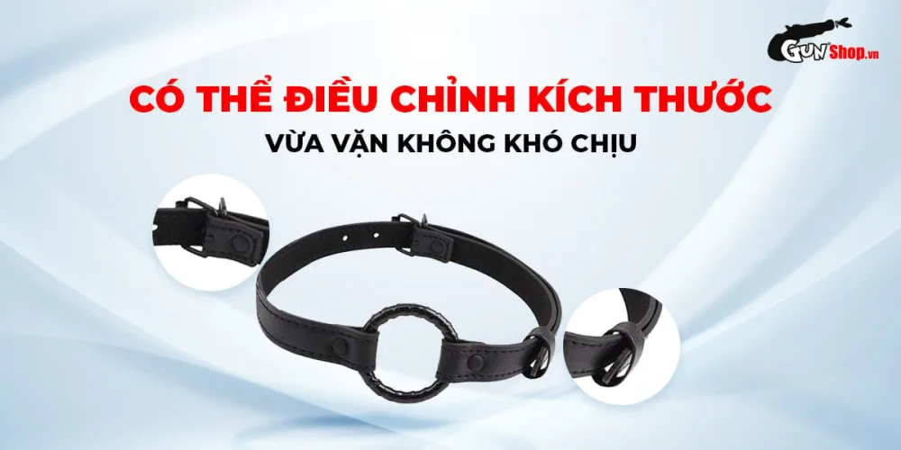 Chisa Fierce Black Metal O-Ring BDSM Mouth Gag — hình 3