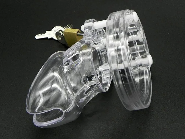 Transparent Medical Grade Male Chastity Lock with Keyed — hình 2