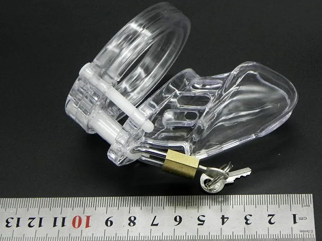 Transparent Medical Grade Male Chastity Lock with Keyed — The thrilling sensation of a restricted erection will boost