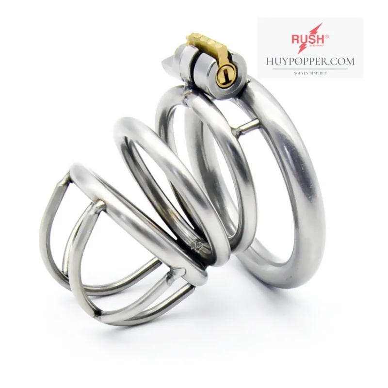 Large Spring Steel Male Chastity Device Comfort Secure — hình 2