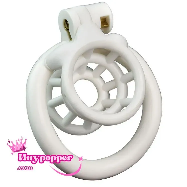 Fish Basket Design Stainless Male Chastity Lock — Complete Set with Adjustable Sizing for Ultimate Fit