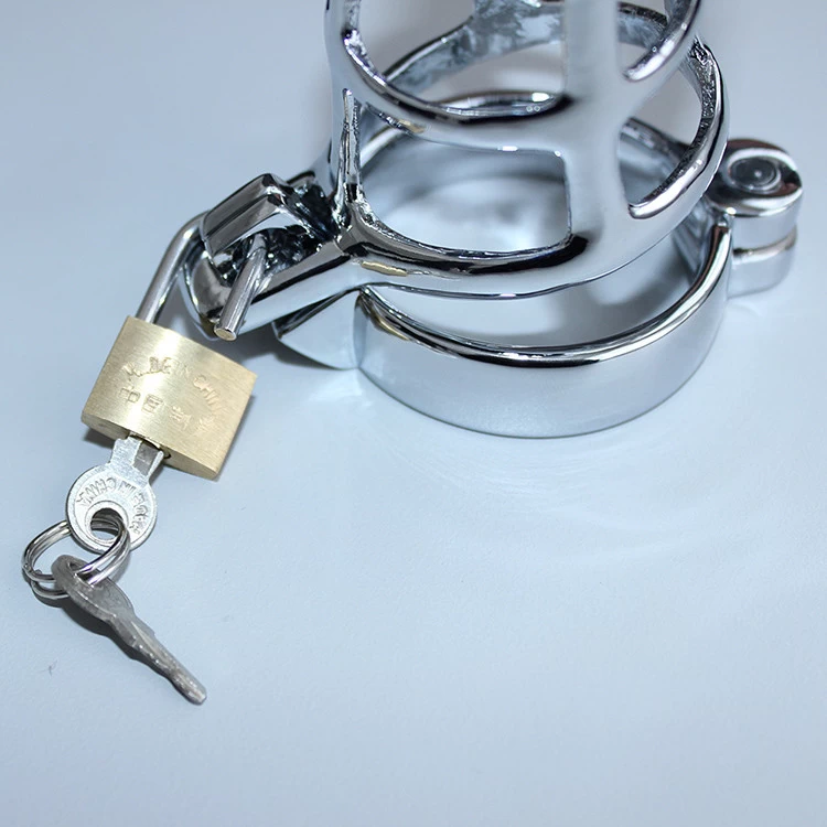 Durable Alloy Male Chastity Device BDSM Control Lock — hình 5