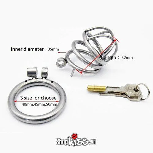 304 Stainless Steel Short Cock Cage BDSM Locking Device — Versatile Uses for Passion & Commitment