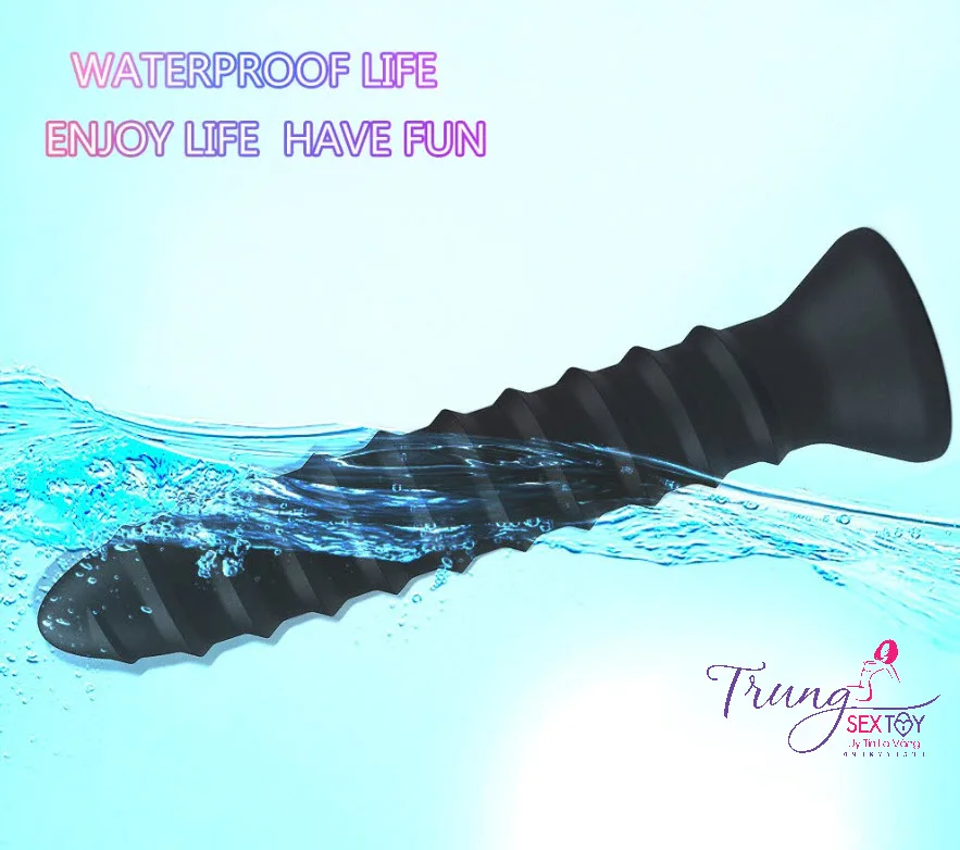 10-Speed Spiral Anal Plug Silicone Rechargeable Prostate Toy — Powerful Vibrations with 10 Adjustable Modes