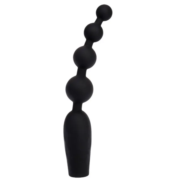 Black Mont Beaded Anal Vibrator Rechargeable 10 Modes — Powerful Vibration and Rechargeable Convenience