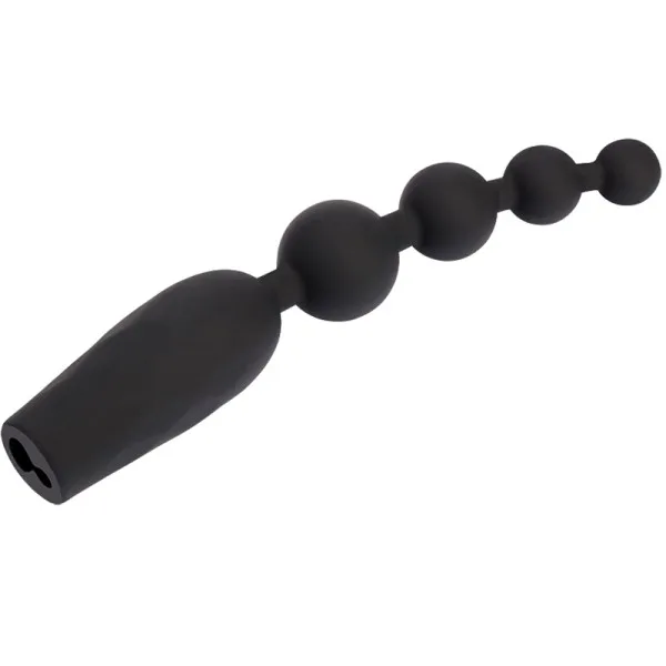 Black Mont Beaded Anal Vibrator Rechargeable 10 Modes — hình 3