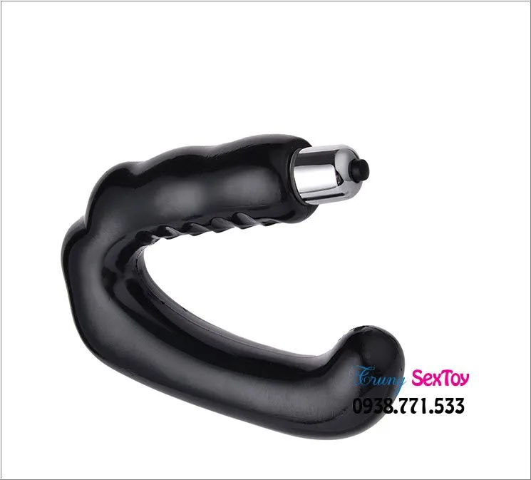 C-Shaped Remote Control Anal Stimulator Rigid Grip — Versatile Use for Solo Play or Partner Sessions