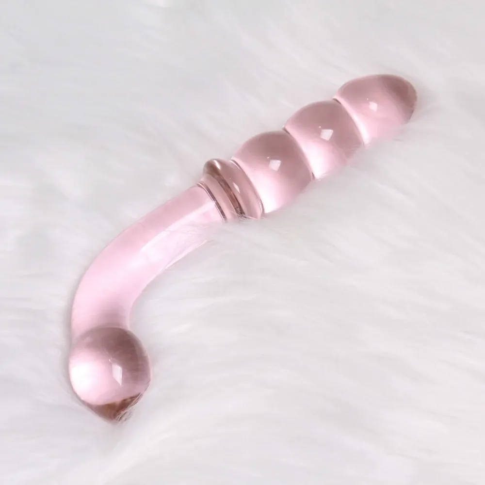Dual-Ended Glass Anal Dildo Pink Transparent Explore — Outstanding Features of the DV52C Stimulator