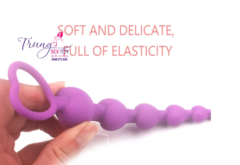 heart bead anal stimulator soft silicone 18.5cm — hình 6
