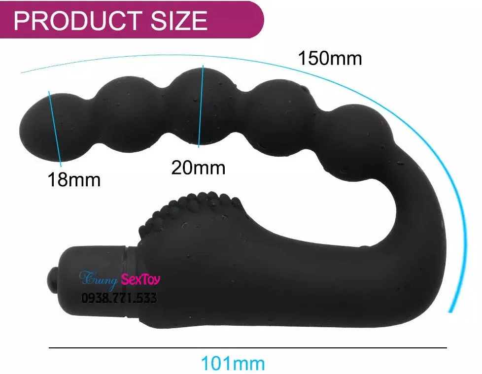 Soft Silicone Gay Anal Vibrator 10 Modes AAA Battery — hình 5