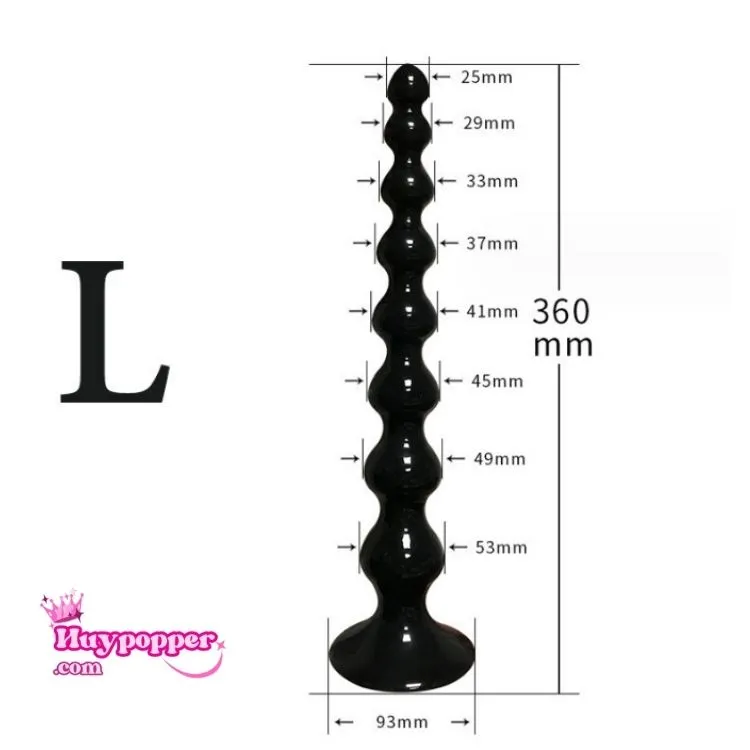 36cm Anal Beads for Men Gradual Size Prostate Stimulator — Ideal for All Levels of Experience