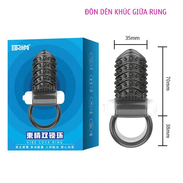 Vibe cockring textured vibrating enhancer thickening condom — Dual-Function Cockring for Enhanced Performance