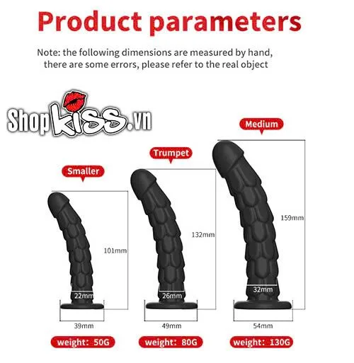 Set of 3 Silicone Fish Scale Anal Dildos Small — Detailed Specifications for the Perfect Fit