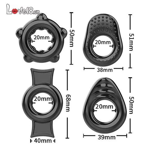 DC60N Silicone 4-Pack Delay Penis Rings Enhancer Set — Why Choose This Set?