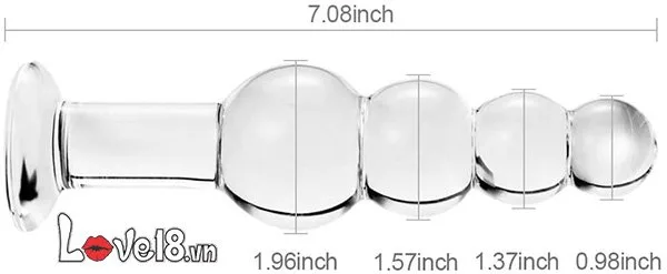 Glass Beaded Anal Stimulator Massage Gay Sauna Toy — hình 4