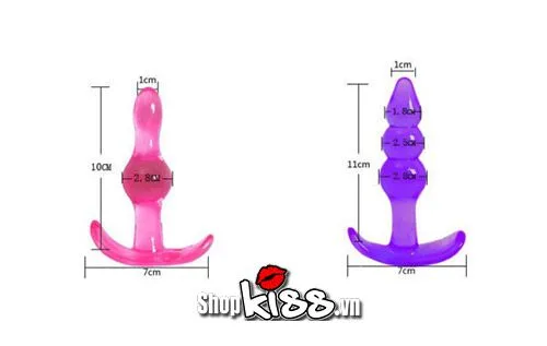 Small Soft Silicone Anal Massager Gay Friendly Purple Pink — Innovative Pleasure Mechanism