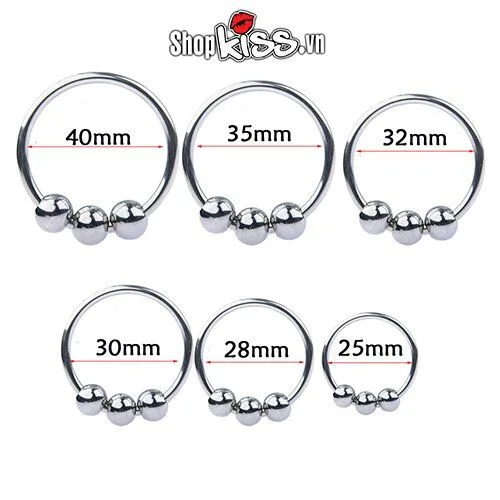 Steel Triple Bead Penis Ring Delay Booster — hình 2